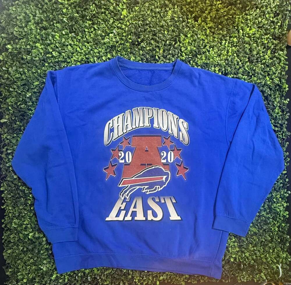 Buffalo Bills 2020 AFC East Champions Royal Blue Crewneck Sweatshirt